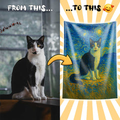 Van Goah Style Custom Flannel Blanket from Your Photo