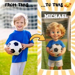 Personalizza il tuo telo mare con ritratto artistico personale!