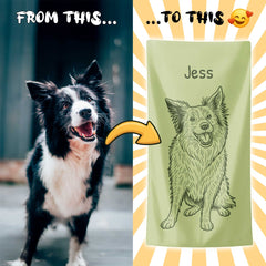 Personalizza il tuo telo mare con ritratto artistico personale!