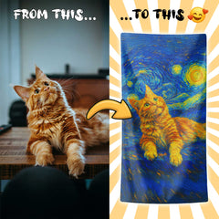 Personalizza il tuo telo mare con ritratto artistico personale!