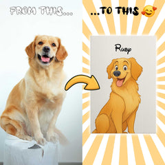 Fairy Tale Cartoon Style Custom Canvas Print from Your Photo