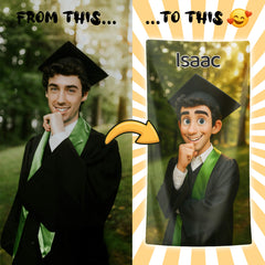 Personalizza il tuo telo mare con ritratto artistico personale!