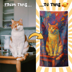 Personalizza il tuo telo mare con ritratto artistico personale!