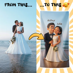 Personalizza il tuo telo mare con ritratto artistico personale!