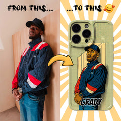 Pop Art TPU iPhone Case – Lichtenstein Comic Style Portrait from Your Photo