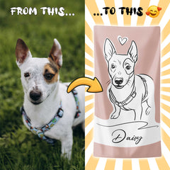 Personalizza il tuo telo mare con ritratto artistico personale!