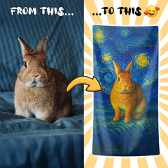 Personalizza il tuo telo mare con ritratto artistico personale!