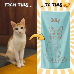 Personalizza il tuo telo mare con ritratto artistico personale!