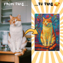 Pop Splash Expressionism Art Style Custom Canvas Print from Your Photo