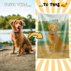 Ghibli-Inspired Custom Flannel Blanket from Your Photo