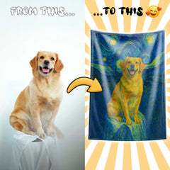 Van Goah Style Custom Flannel Blanket from Your Photo