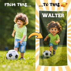 Personalizza il tuo telo mare con ritratto artistico personale!