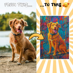 Pop Splash Expressionism Art Style Custom Canvas Print from Your Photo