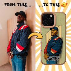 Pop Art TPU & PU iPhone Case – Lichtenstein Comic Style Portrait from Your Photo