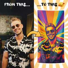 Personalizza il tuo telo mare con ritratto artistico personale!