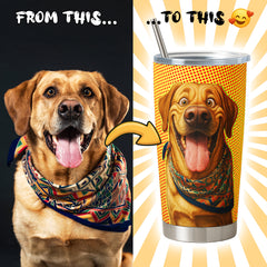 Caricature Style Custom 20oz Tumbler from Your Photo