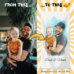 Personalizza il tuo telo mare con ritratto artistico personale!