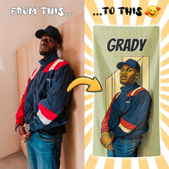 Personalizza il tuo telo mare con ritratto artistico personale!