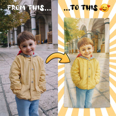 Personalizza il tuo telo mare con ritratto artistico personale!