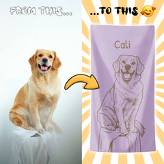 Personalizza il tuo telo mare con ritratto artistico personale!