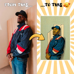 Pop Art Comic Style Custom Canvas Print from Your Photo