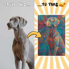 Pop Splash Expressionism Art Style Custom Canvas Print from Your Photo