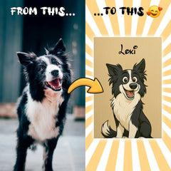 Fairy Tale Cartoon Style Custom Canvas Print from Your Photo