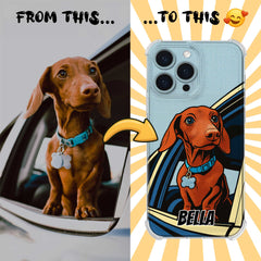 Pop Art Clear TPU iPhone Case – Lichtenstein Comic Style Portrait from Your Photo