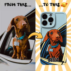 Pop Art TPU iPhone Case – Lichtenstein Comic Style Portrait from Your Photo