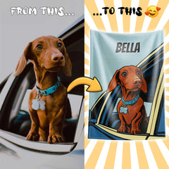 Pop Art Comic Style Custom Flannel Blanket from Your Photo