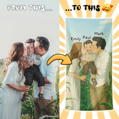 Personalizza il tuo telo mare con ritratto artistico personale!