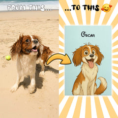 Fairy Tale Cartoon Style Custom Canvas Print from Your Photo