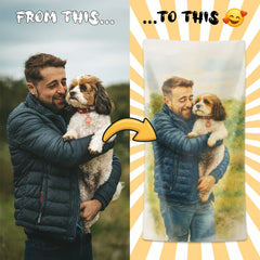 Personalizza il tuo telo mare con ritratto artistico personale!