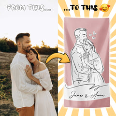 Personalizza il tuo telo mare con ritratto artistico personale!