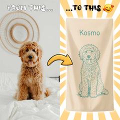 Personalizza il tuo telo mare con ritratto artistico personale!