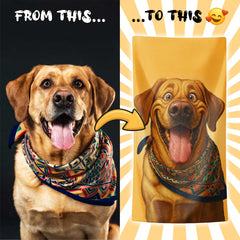 Caricature Style Custom Beach Towel from Your Photo