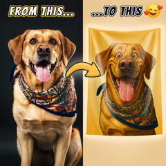 Hand-drawn Caricature Style Custom Flannel Blanket from Your Photo