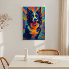 Modern Digital Pop Expressionism Pet Portrait Custom Canvas Print from Your Photo