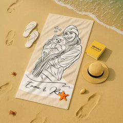 Personalizza il tuo telo mare con ritratto artistico personale!