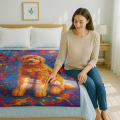 Pop Splash Expressionism Art Style Custom Flannel Blanket from Your Photo