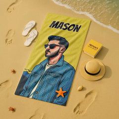 Personalizza il tuo telo mare con ritratto artistico personale!