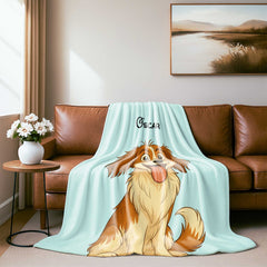 Fairy Tale Cartoon Style Custom Flannel Blanket from Your Photo