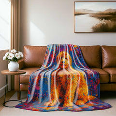 Pop Splash Expressionism Art Style Custom Flannel Blanket from Your Photo