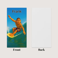 Pixar-Inspired Custom Beach Towel – Surfing Edition from Your Photo