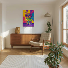 Neon Pop Style Custom Canvas Print from Your Photo