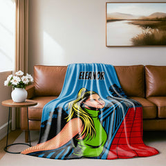 Pop Art Comic Style Custom Flannel Blanket from Your Photo