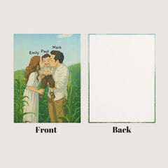 Ghibli-Inspired Custom Flannel Blanket from Your Photo