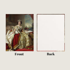 The Queen Oil Painting Style Custom Flannel Blanket from Your Photo