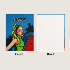 Pop Art Comic Style Custom Flannel Blanket from Your Photo