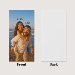 Pixar-Inspired Custom Beach Towel – Couple Edition from Your Photo